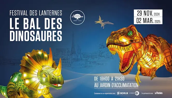 festival lanternes dinosaures jardin d'acclimatation 2024